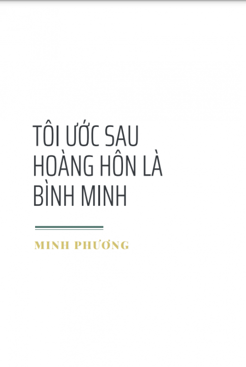 Tôi ước sau hoàng hôn là bình minh