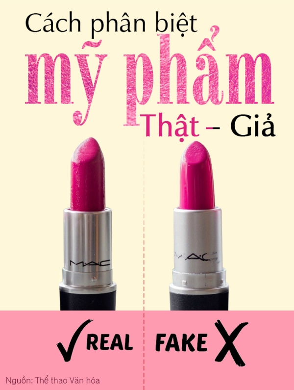Cach phan biet my pham that - gia Cach phan biet my pham that - gia