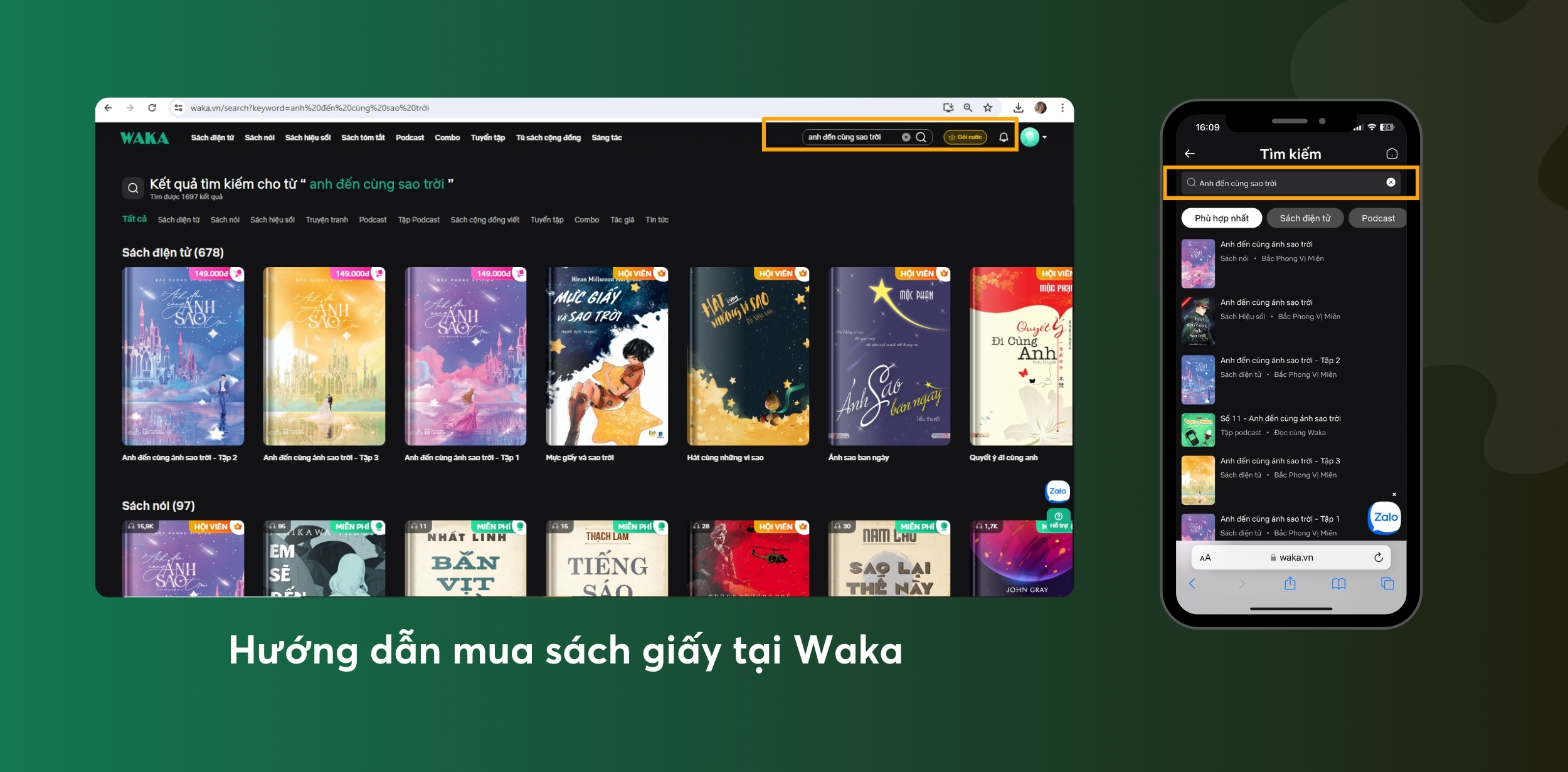 Hướng Dẫn Mua Sách Giấy Trên Website/Wapsite Tại Waka