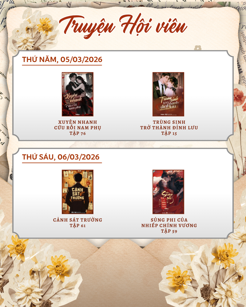 Lịch ph&aacute;t h&agrave;nh tuần 10: 8/3 đọc truyện hay, thay lời ch&uacute;c ngọt ng&agrave;o