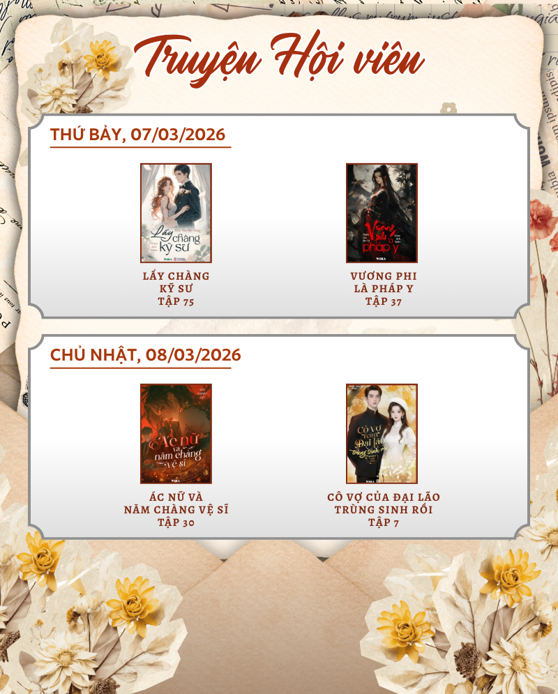 Lịch ph&aacute;t h&agrave;nh tuần 10: 8/3 đọc truyện hay, thay lời ch&uacute;c ngọt ng&agrave;o