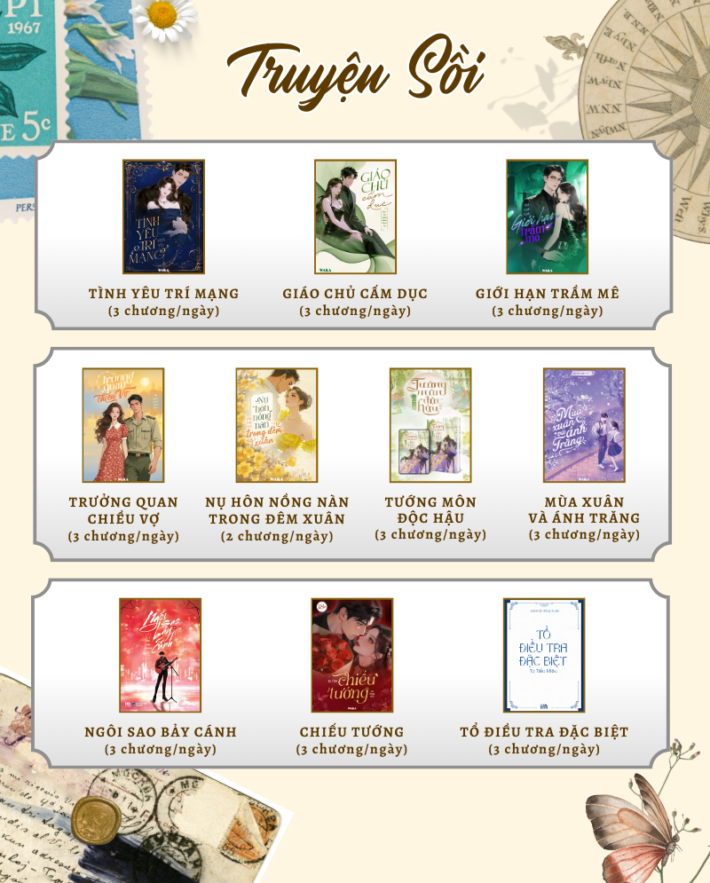 Lịch phát hành văn học tuần 9 - Sạc năng lượng hậu nghỉ Tết Bính Ngọ