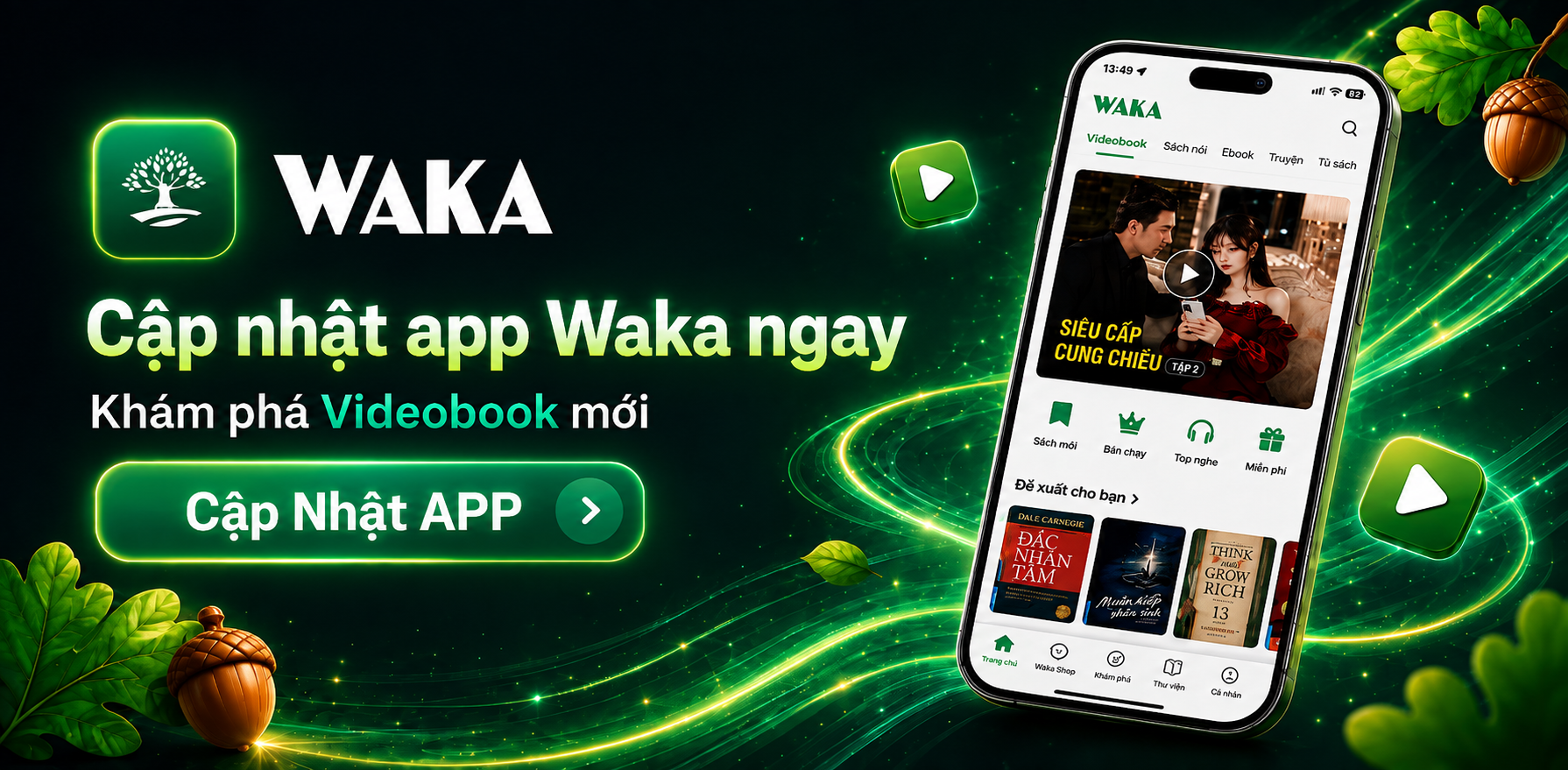 Trải nghiệm miễn ph&iacute; t&iacute;nh năng video tr&ecirc;n Waka