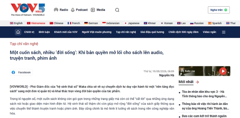 Waka tr&ecirc;n s&oacute;ng VOV: Khi một t&aacute;c phẩm được 