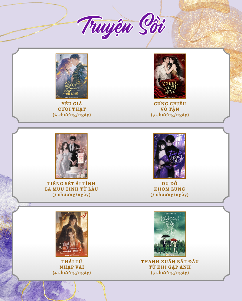 Tuần 45 b&ugrave;ng nổ c&ugrave;ng lịch ph&aacute;t h&agrave;nh truyện mới nhất từ Waka