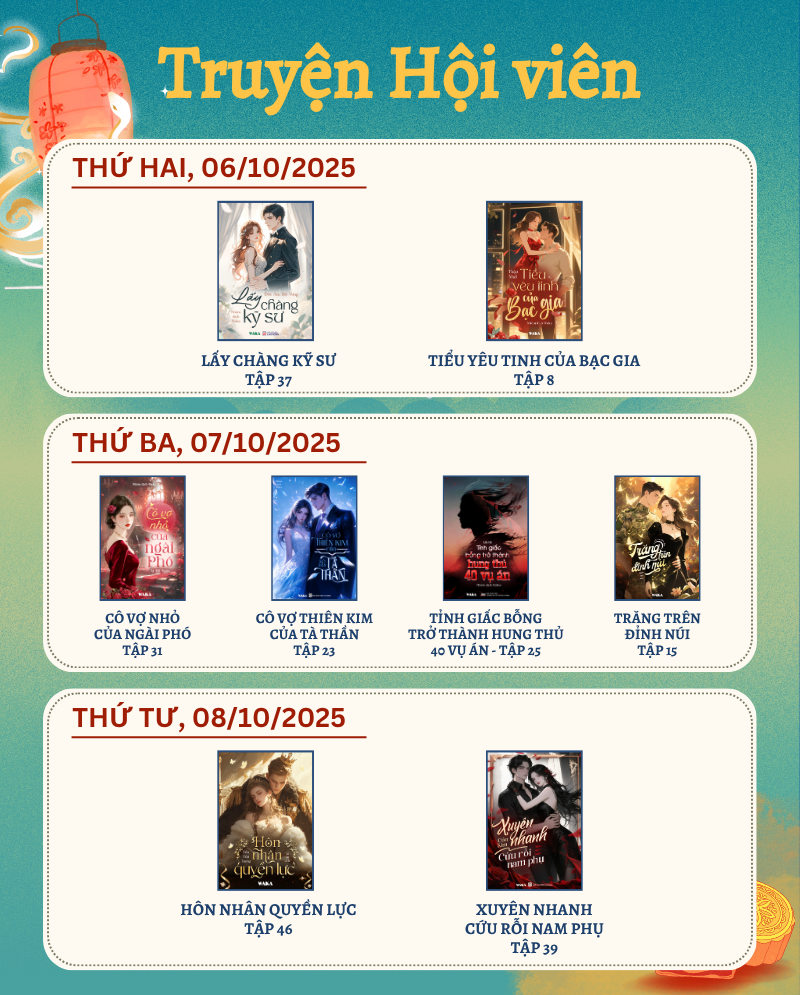 Tuần mới, truyện hot đã lên sóng! Check ngay lịch phát hành tuần 41