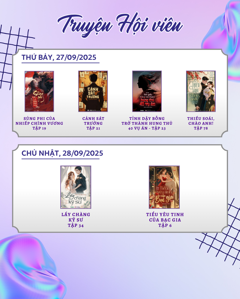 Truyện hay ngập tràn tuần 38 – Cập nhật ngay lịch phát hành mới nhất!