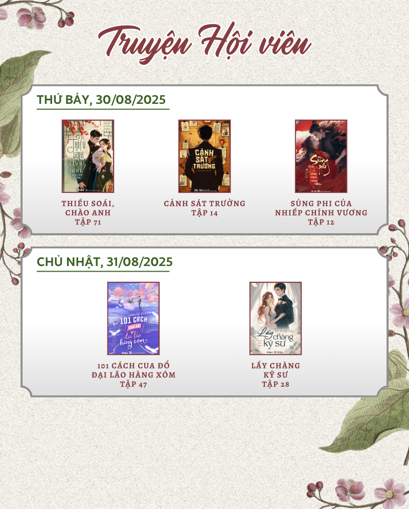 Tuần 35 bùng nổ cùng loạt truyện HOT: Mọt đã note lịch của Waka chưa?