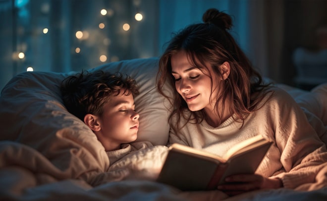 8 lợi ích khi đọc sách cho con trước giờ đi ngủ cha mẹ nên biết